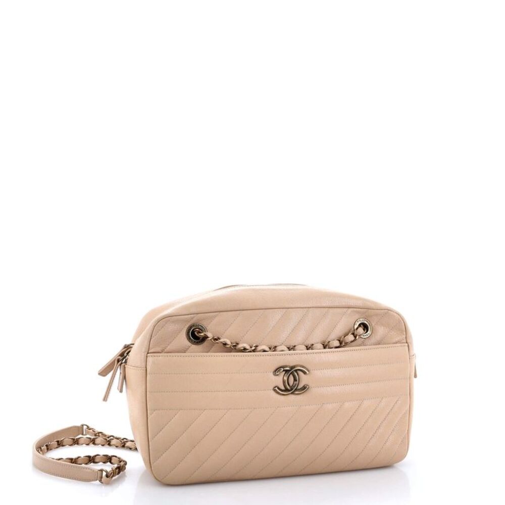 Chanel Camera Bag Diagonal Quilted Goatskin Small Neutral - Picture 2 of 7